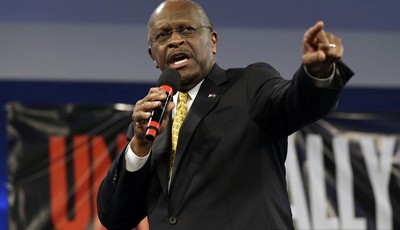 
              Former Republican presidential hopeful, businessman Herman Cain speaks during a Unity Rally Sunday Aug. 26, 2012, in Tampa, Fla. (AP Photo/Chris O
